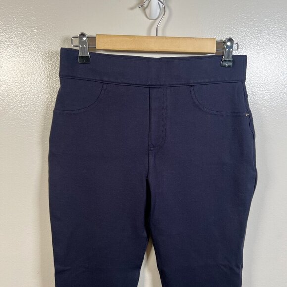 Spanx Perfect Ankle Pocket Pants Size Medium Navy Blue Stretch Slimming Work - Picture 4 of 9
